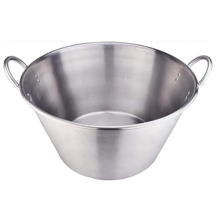 Grande Para Carnitas Extra Large Cazo 17" Wx10 Deep Stainless Steel Heavy Duty Acero Inoxidable Wok comal Fry