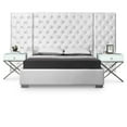 thumbnail image 1 of Grande White Velvet King Bed-Color:White Velvet,Style:Contemporary, 1 of 3