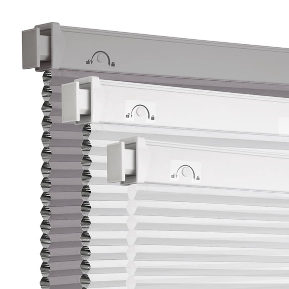 Grandekor Cordless Cellular Shades, No Tools No Drill light Filtering Honeycomb Shade, white 34.5" x 64"