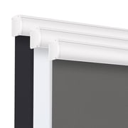 Grandekor Cordless Roller Shades for Windows, Blackout Blinds Room Darkening Pull Down Shades with Free-Stop System, Thermal Insulated UV Protection for Home Office 29x72" Dark Gray