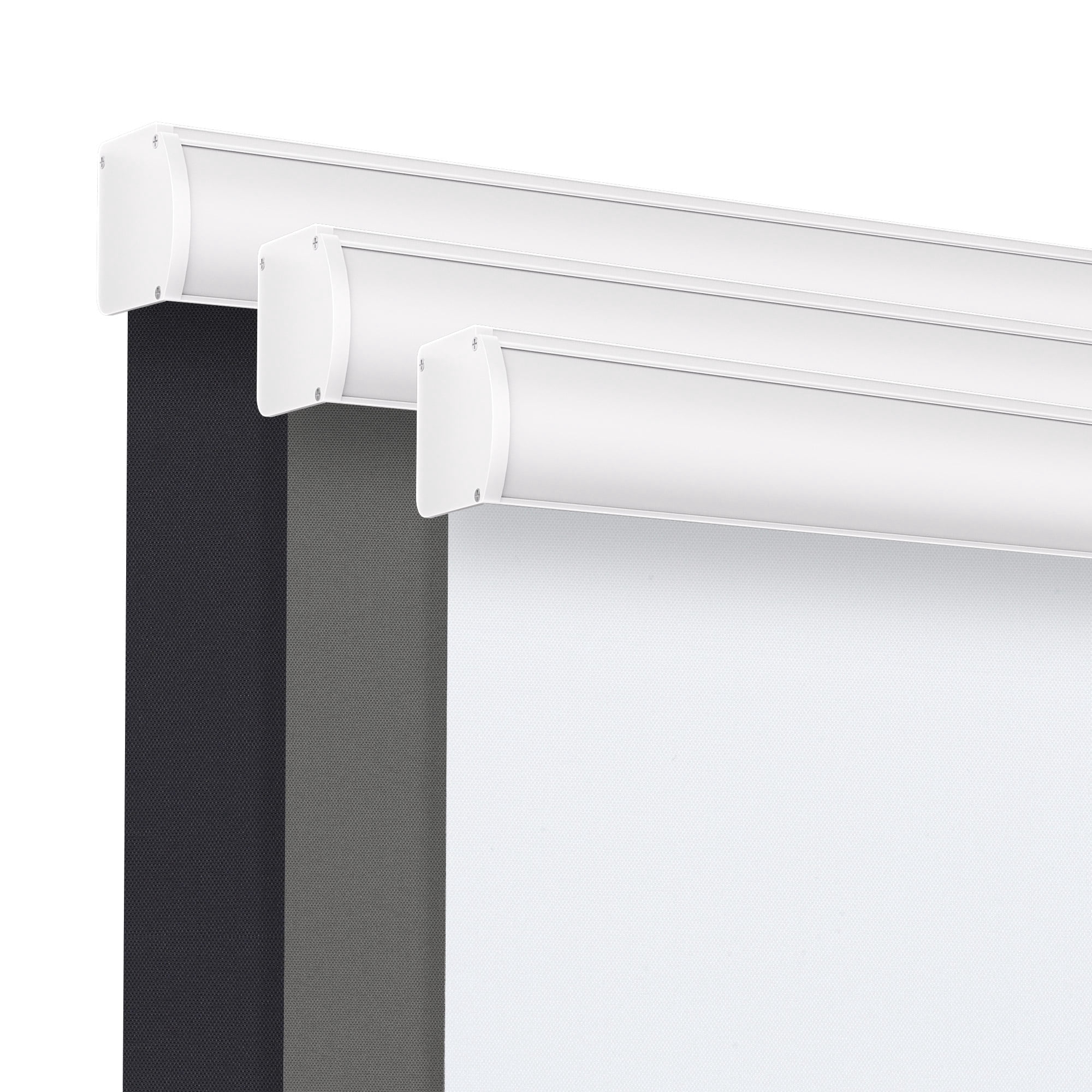 Grandekor Cordless Roller Shades for Windows, Blackout Blinds Room Darkening Pull Down Shades with Free-Stop System, Thermal Insulated UV Protection for Home Office 29x72" White