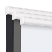 Grandekor Cordless Roller Shades for Windows, Blackout Blinds Room Darkening Pull Down Shades with Free-Stop System, Thermal Insulated UV Protection for Home Office 34x72" White