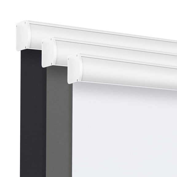 Grandekor Cordless Roller Shades for Windows, Blackout Blinds Room Darkening Pull Down Shades with Free-Stop System, Thermal Insulated UV Protection for Home Office 36x72" White