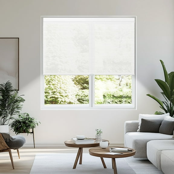Grandekor Window Blinds and Shdes Cordless Cellular Shades, White(blackout) 29"W x 64"H