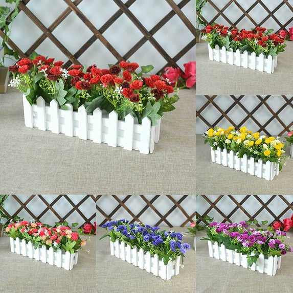 Grandest Birch 1 Bouquet Artificial Carnation Flower Wooden Fence DIY Stage Party Holiday Decor