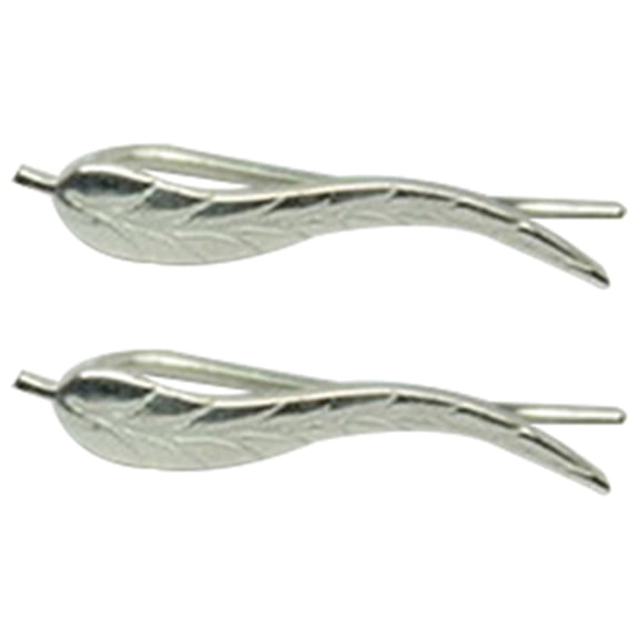 Grandest Birch 1 Pair Ear Stud Leaf Shape Exquisite Alloy Stud Earring for Women Alloy Silver