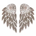 thumbnail image 1 of Grandest Birch 1 Pair Ear Studs Rhinestone Inlaid Christmas Gifts Alloy Women Angel Wing Ear Studs for Daily Life Rhinestone,Alloy, 1 of 8