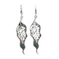 thumbnail image 1 of Grandest Birch 1 Pair Lady Earrings Creative Leaf Shape Individual Rhinestone Drop Earrings for Gift Rhinestone,Alloy Green, 1 of 8