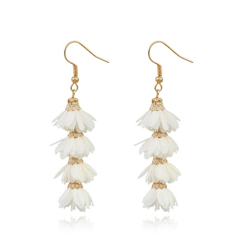 Grandest Birch Pair Piercing Multilayer Drop Earrings Alloy