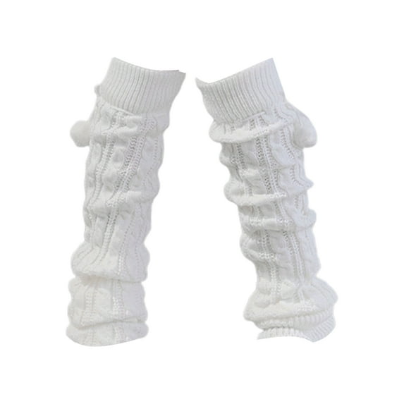 Grandest Birch 1 Pair Thickened Warm Elastic Leg Warm Socks Japanese Style Sweet Girl Ribbed Knitted Boot Cuffs for Daily Wear style E