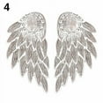 thumbnail image 1 of Grandest Birch 1 Pair Women Xmas Gift Angel Wings Rhinestone Inlaid Stud Earrings Alloy, Rhinestone Silver, 1 of 8