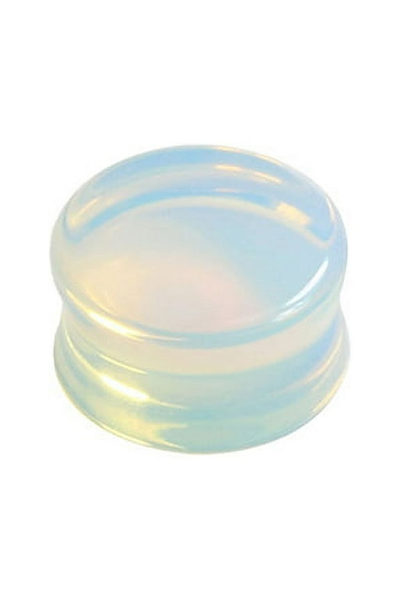 1 Pc 5-18mm Opalite Double Flared Saddle Gauges Ear Plug Cool Stretcher Piercing Opalite Clear