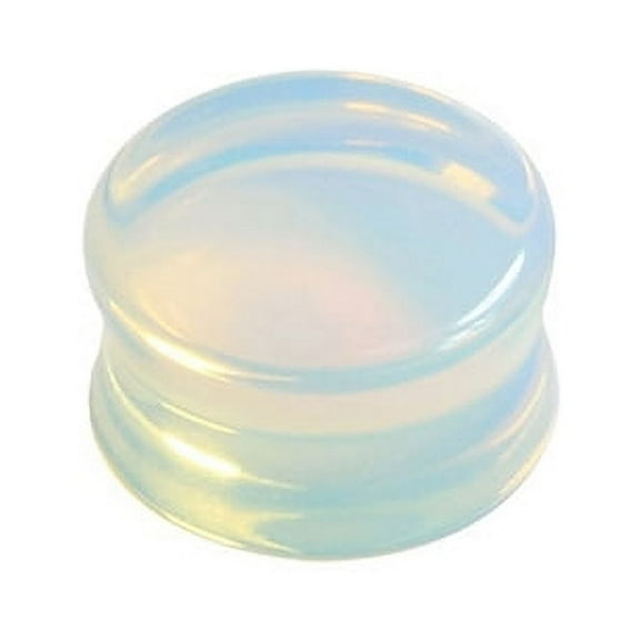 Grandest Birch 1 Pc 6-18mm Double Flared Saddle Gauges Ear Plug Stretcher Piercing Jewelry Opalite Black