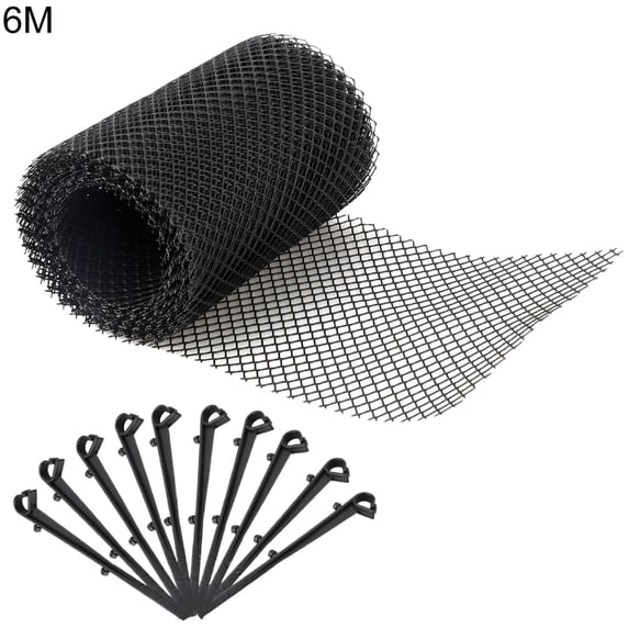 Grandest Birch 1 Roll Anti-clogging Gutter Guard Flexible PP Multifunctional Drain Protector Adjustable Mesh Netting for Home Holl