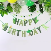 Grandest Birch 1 Set Dinosaur Green Dinosaur Birthday DIY Garland Happy Birthday Party Decor