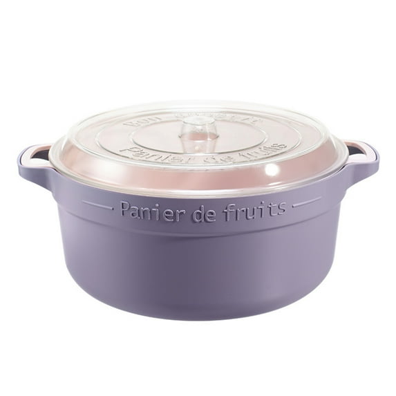 Grandest Birch 1 Set Double-layer Large Capacity Drain Basket Plastic Practical Dustproof Colander Basket for Home Double-layer St