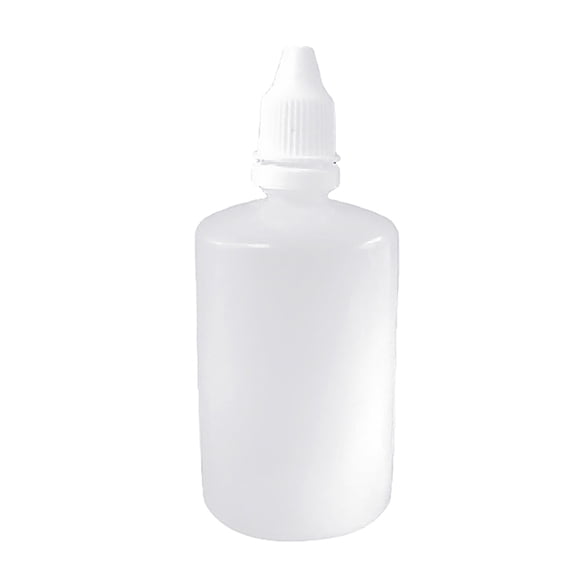 Grandest Birch 10PCS 100ml Mini Empty Plastic Squeezable Liquid Dropper Eye Drops Refillable Bottle,White,100ML