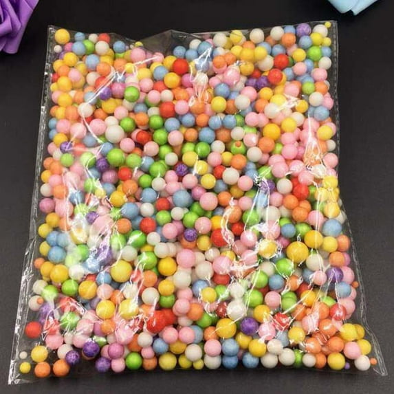 Grandest Birch 10PCS Multicolor Polystyrene DIY Crafts Decorative Loose Mini Beads Balls Multi Color S