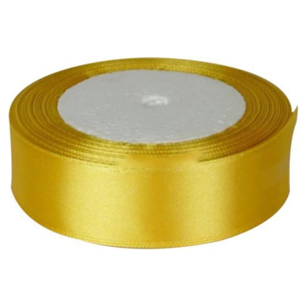 Grandest Birch 10PCS Wide Color Satin Ribbon Sewing 25Yards Wedding Birthday Party Supply Decor,Golden,1 Inch