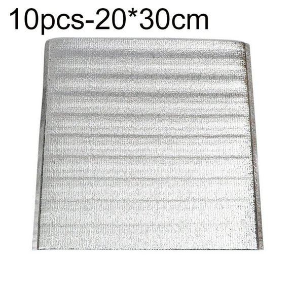 Grandest Birch 10Pcs Lunch Cooler Bag Insulated Convenient Aluminum Foil Aluminum Foil Lunch Cooler Bag for Kitchen Food Thermal B