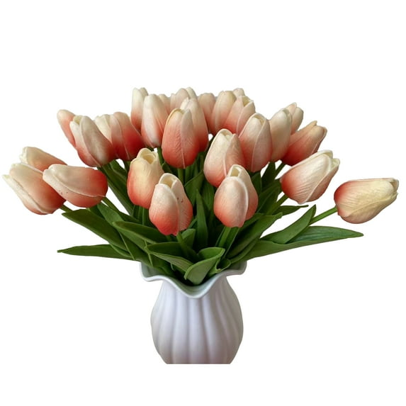 Grandest Birch 10Pcs/Set Artificial Tulip Flowers Home Wedding Party Decor Gift Photograph Prop,Orange