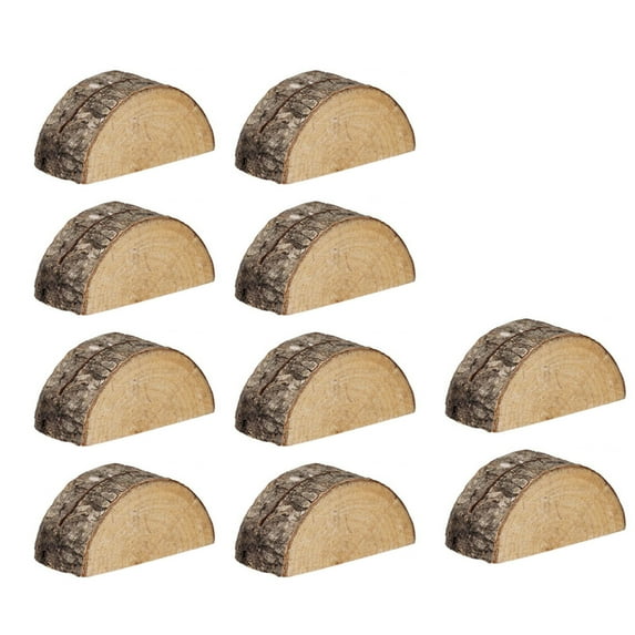 Grandest Birch 10Pcs/Set Creative Photo Holder Eco-friendly Wood Natural Stump Shape Card Stand for Home Eco-friendly Excellent Wo