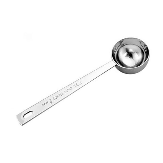 Grandest Birch 1Pc Stainless Steel Measuring Spoon Tea Coffee Powder Measure Cooking Scoop Portable Smooth Surface Durable Kitchen