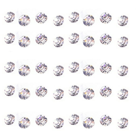 Grandest Birch 20 Pairs Earrings Rhinestone Inlaid Beautiful Jewelry Allergy Free Ear Studs for Party Plastic,Rhinestone Clear