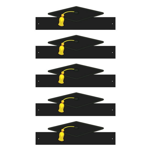 Grandest Birch 30Pcs Paper Doctor Hats Unisex 3D Disposable Adjustable Size Graduation Party Photo Prop Graduation Ceremony Bachelor Headband Master Academic Cap,Black