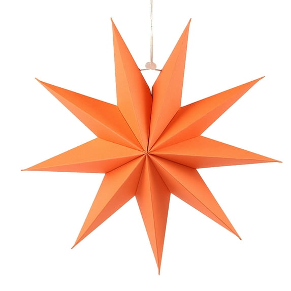 Grandest Birch 30cm Nine-pointed Star Paper Kid Room Hanging New Year Party Ornament Decor Nine Angles Star Shape Hanging Ornament