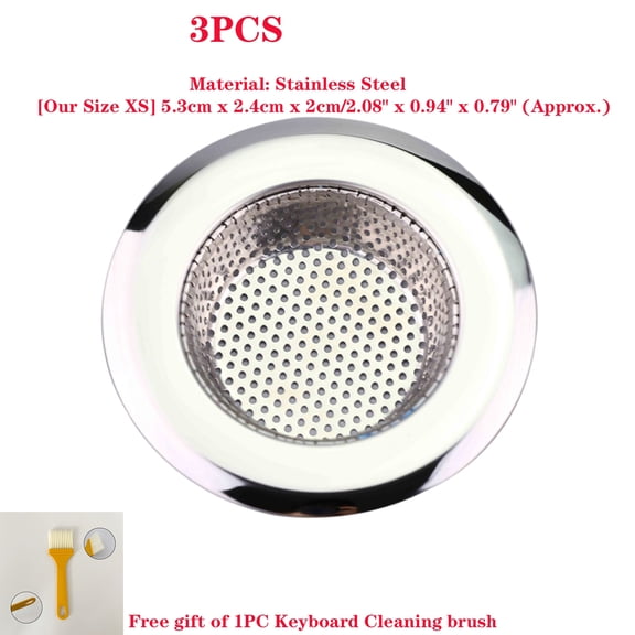 Grandest Birch 3PCS Kitchen Bathroom Sink Sewer Strainer Filter Net Floor Drain Stopper Bath Catcher Durable Easy to Clean Anti-rust