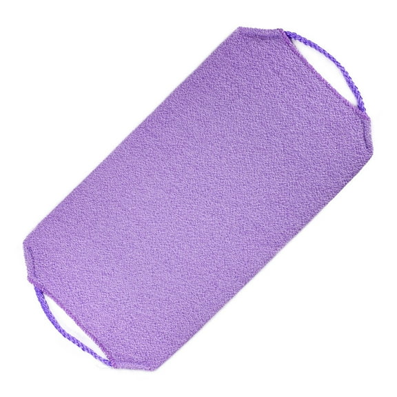 Grandest Birch 3PCS Stretchable Body Exfoliating Neck Back Scrubber Shower Bath Cloth Tool Washcloth,Purple