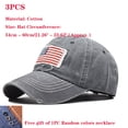 thumbnail image 1 of Grandest Birch 3PCS Unisex Vintage American National Flag Ripped Anti UV Ponytail Hat Baseball Cap, 1 of 6