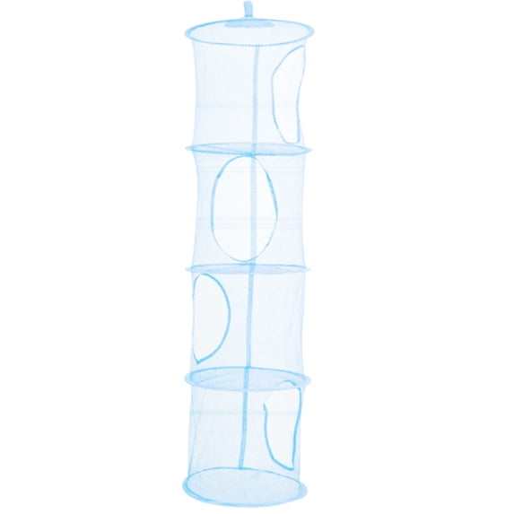 Grandest Birch 4 Layers Mesh Folding Kids Toys Storage Rack Hanging Basket Sundries Organizer Durable Large Capacity Foldable Hang