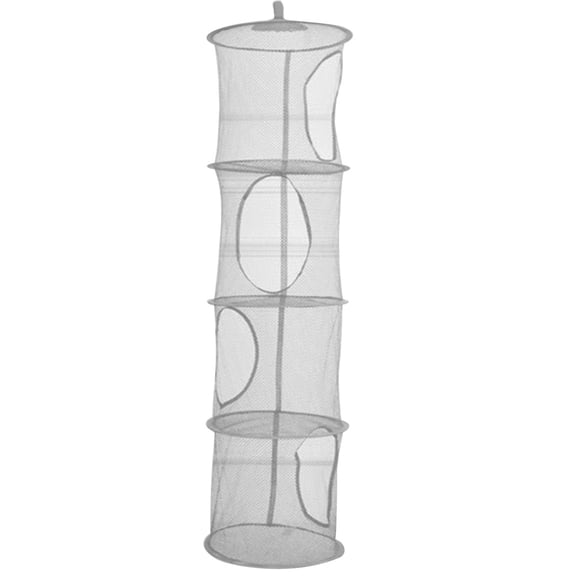 Grandest Birch 4 Layers Mesh Folding Kids Toys Storage Rack Hanging Basket Sundries Organizer Durable Large Capacity Foldable Hang