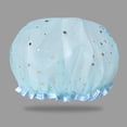 thumbnail image 1 of Grandest Birch 4 PCS Bath Hat Star Pattern Double Layer Kids Shower Shampoo Cap for Bathroom Waterproof Double Layer Wear-resistant Bath, 1 of 4