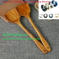 thumbnail image 1 of Grandest Birch 4PCS Cooking Spatula Non-Stick Long Handle Wooden Heat Resistant Fired Shovel for Kitchen-Burlywood, 1 of 9
