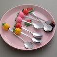 thumbnail image 1 of Grandest Birch 4PCS(sent 1PC) Tea Spoon Adorable Convenient Fruit Shaped Mini Cartoon Ice Cream Scoop for Restaurants, 1 of 6