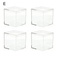 thumbnail image 1 of Grandest Birch 4Pcs Durable Candy Box Multiple Uses PS Transparent Cube Compact Portable Lid Case Organizer Container for Wedding, 1 of 8