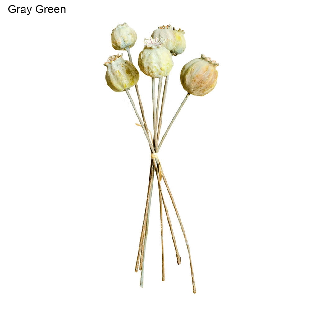 Grandest Birch 5 Bouquet Artificial Dried Fruit Flower Ornament Wedding Party Christmas Decor,Gray Green
