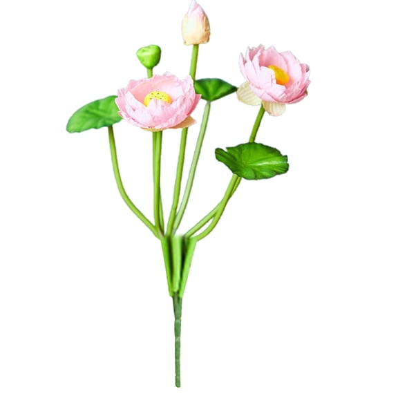 Grandest Birch 5PCS Artificial Flowers Realistic No Withering Ornamental Faux Silk Dried Natural Pressed Flowers for Home,Light Pink