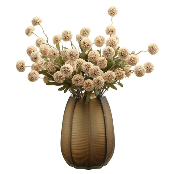 Grandest Birch 5PCS Simulation Dandelion Realistic Lifelike Easy Maintenance Artificial Flower Decoration Photography Props,Light Coffee