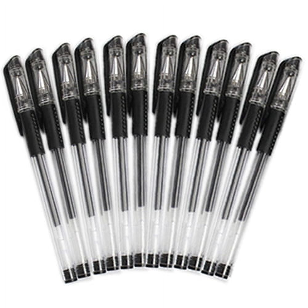 Grandest Birch 60Pcs Box 0.5mm Black Gel Ink Rollerball Ballpoint Pen Study Office Stationery Black