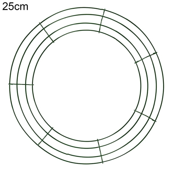 Grandest Birch 6PCS Wreath Frame Durable Wall Hanging Metal Rust-proof Wire Wreath Form for Home Decor,Green,25cm