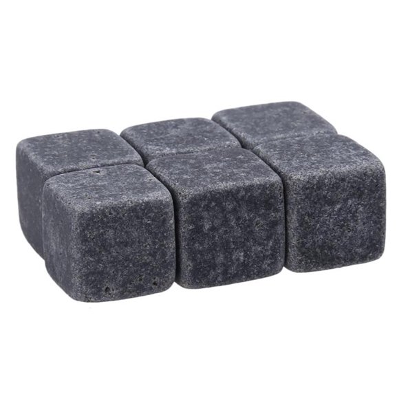 Grandest Birch 6Pcs Marble Cubes Whiskey Drinks Chilling Ice Stone Bar Cocktail Accessories Reusable Eco-friendly Whisky Cooler Ba