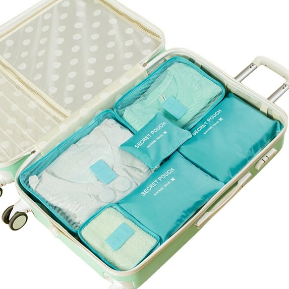 Grandest Birch 6Pcs Travel Storage Bags Clothes Organizer Waterproof Luggage Suitcase Pouch Waterproof Storage Pouch Portable Larg