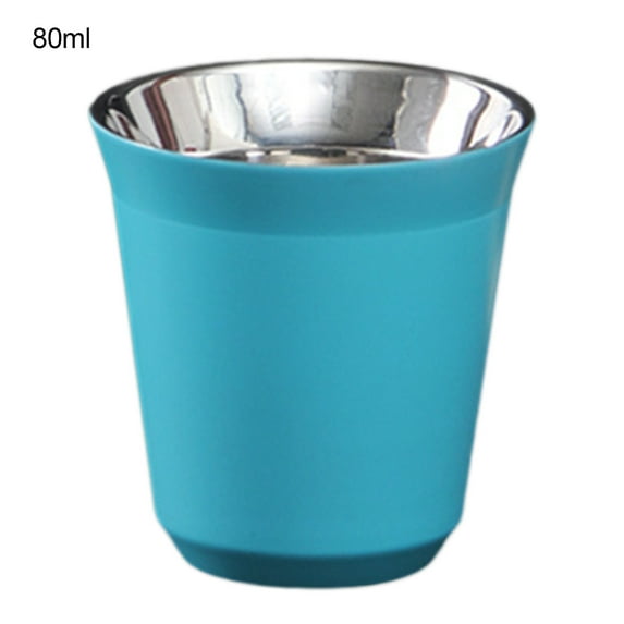 Grandest Birch 80ml/160ml Espresso Cups Double Wall Insulated 304 Stainless Steel Reusable Dishwasher Mugs for Camping 80ml and 16