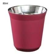Grandest Birch 80ml/160ml Espresso Cups Double Wall Insulated 304 Stainless Steel Reusable Dishwasher Mugs for Camping 80ml and 16
