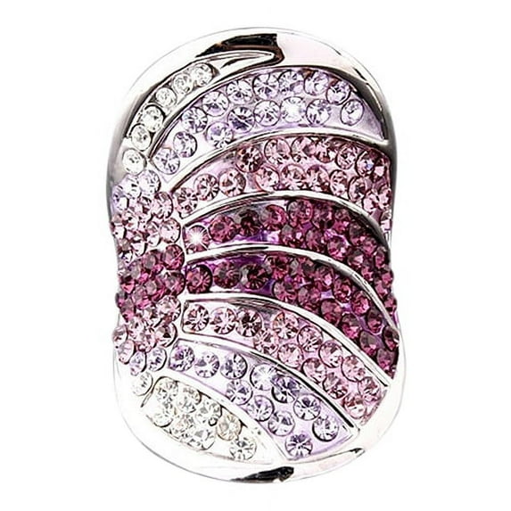 Grandest Birch 925 Sterling Silver Women Korean Style Full Rhinestone Index Finger Ring Zircon, 925 Sterling Silver Beige