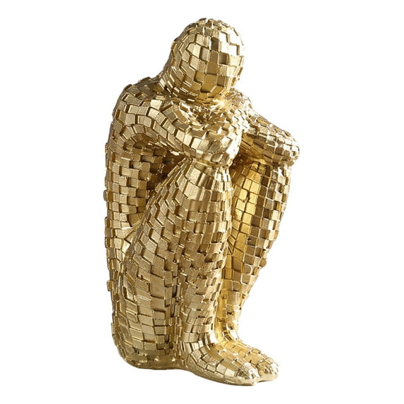 Grandest Birch Abstract Thinker Statue Waterproof Resin Artistic Inspiration Thinker Sculpture Patio Decor Decorative Fracture-res